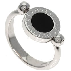 BVLGARI Flip Ring Onyx K18 White Gold Women's