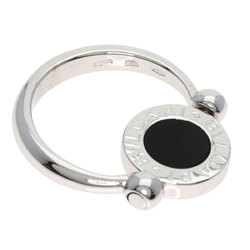 BVLGARI Flip Ring Onyx K18 White Gold Women's