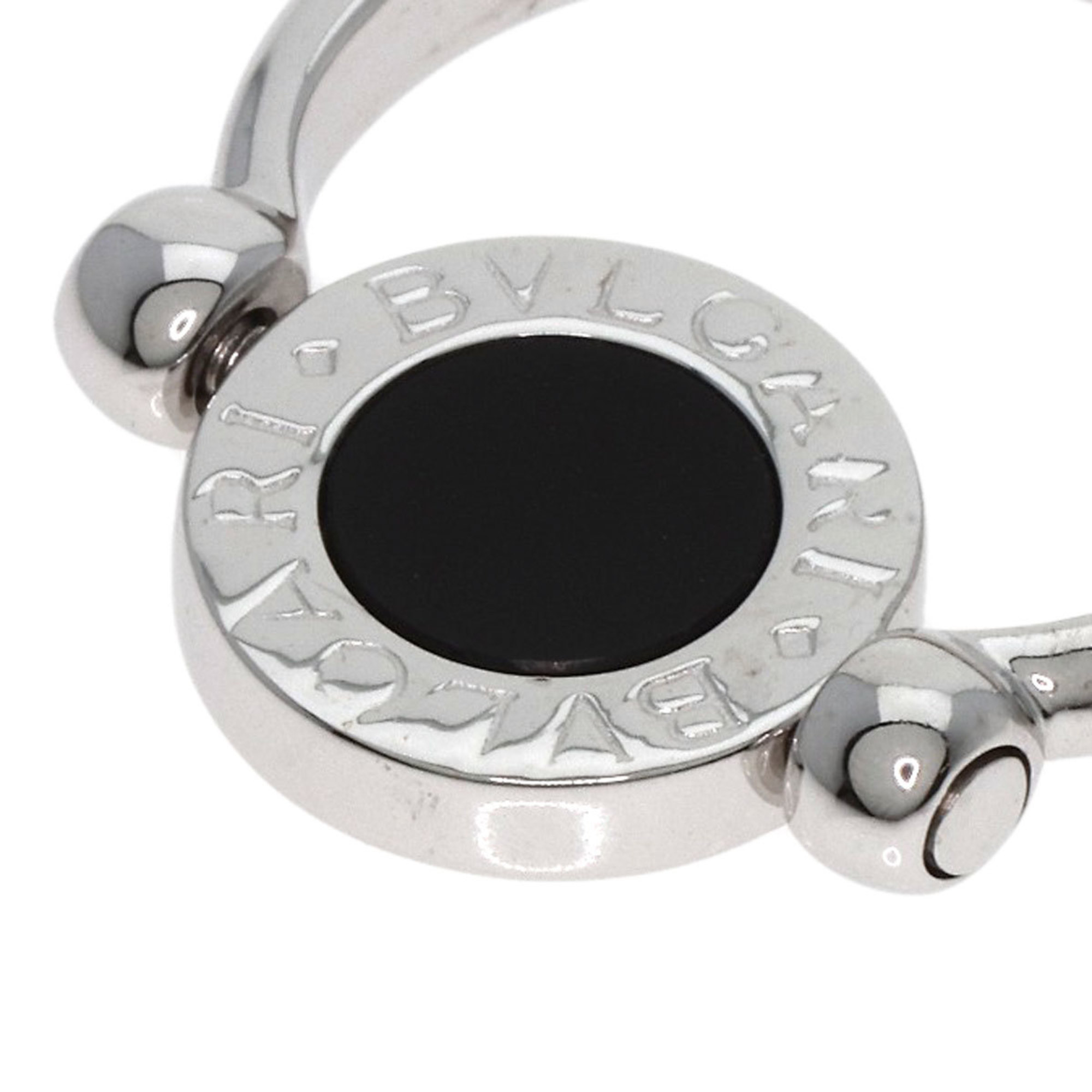 BVLGARI Flip Ring Onyx K18 White Gold Women's