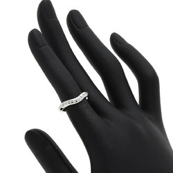 Tiffany & Co. Curved Band Diamond Ring, Platinum PT950, Women's, TIFFANY