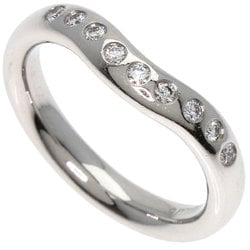 Tiffany & Co. Curved Band Diamond Ring, Platinum PT950, Women's, TIFFANY