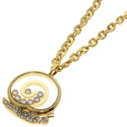 Chopard Happy Diamond Escargot Necklace K18 Yellow Gold Women's