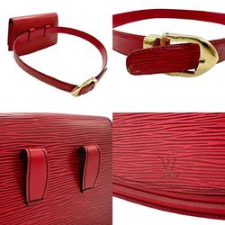 Louis Vuitton LOUIS VUITTON Waist Bag Belt Epi Pochette Santur Tilsit Leather Castilian Red Men's Women's M52607 z2132