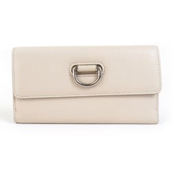 Burberry long wallet, leather, light beige, for men and women, a0454