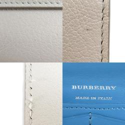 Burberry long wallet, leather, light beige, for men and women, a0454