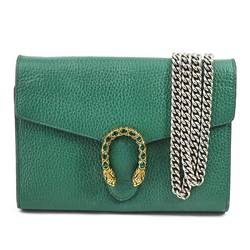 GUCCI Dionysus Shoulder Bag Leather Green Women's 401231 e58978a