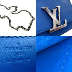 LOUIS VUITTON Shoulder Bag Pochette Louise Leather Blue Women's z2131