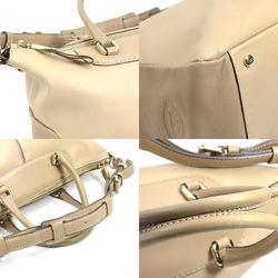 Tod's Handbag Shoulder Bag Leather Beige Women's a0451