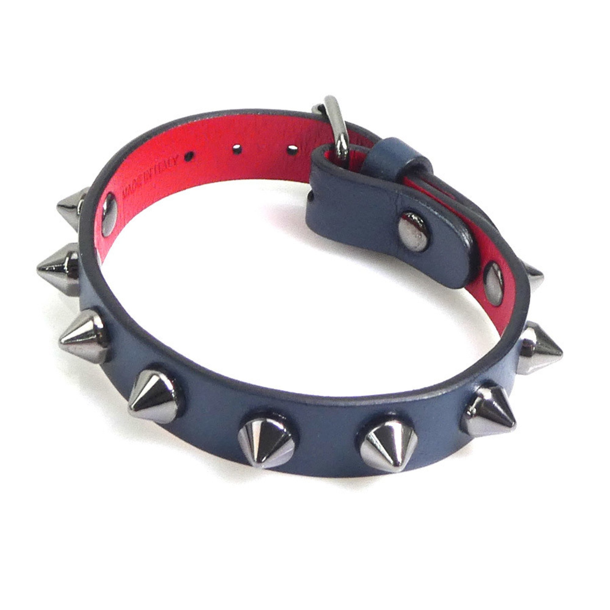 Christian Louboutin bracelet leather metal navy women's r10131g