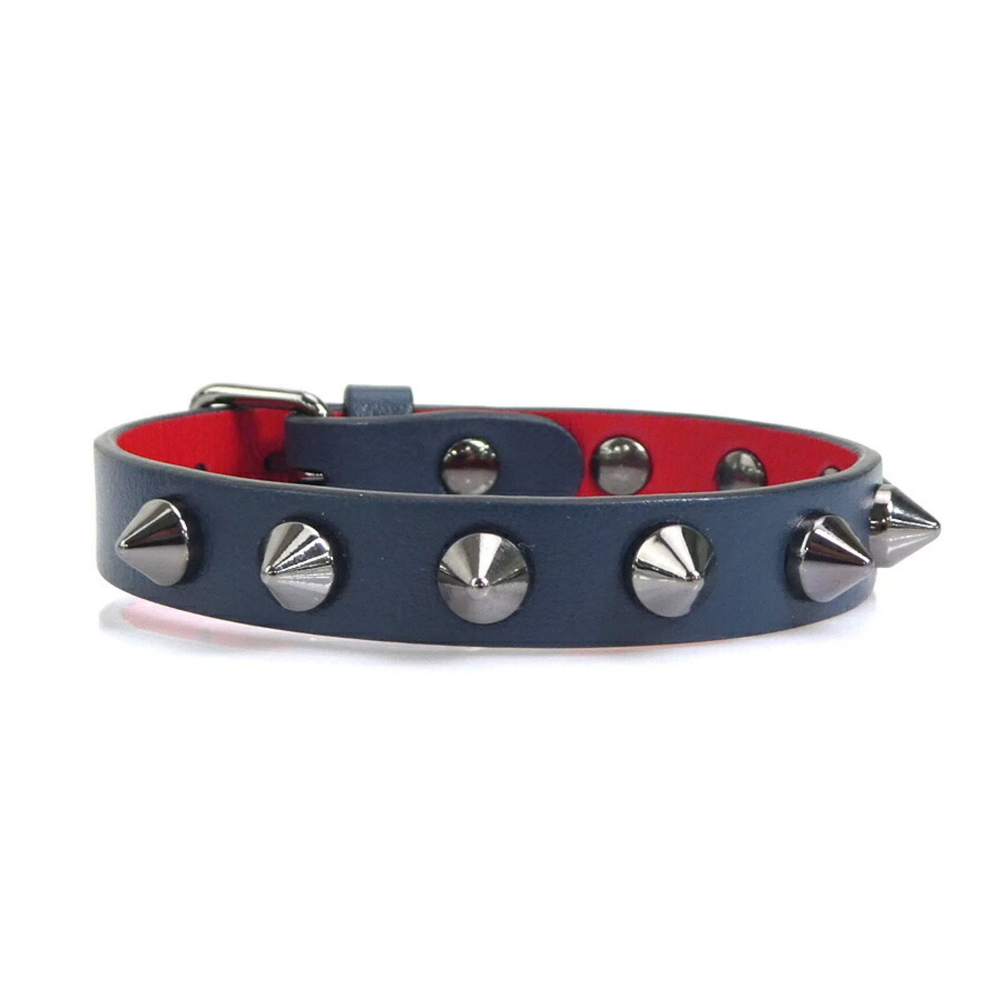 Christian Louboutin bracelet leather metal navy women's r10131g