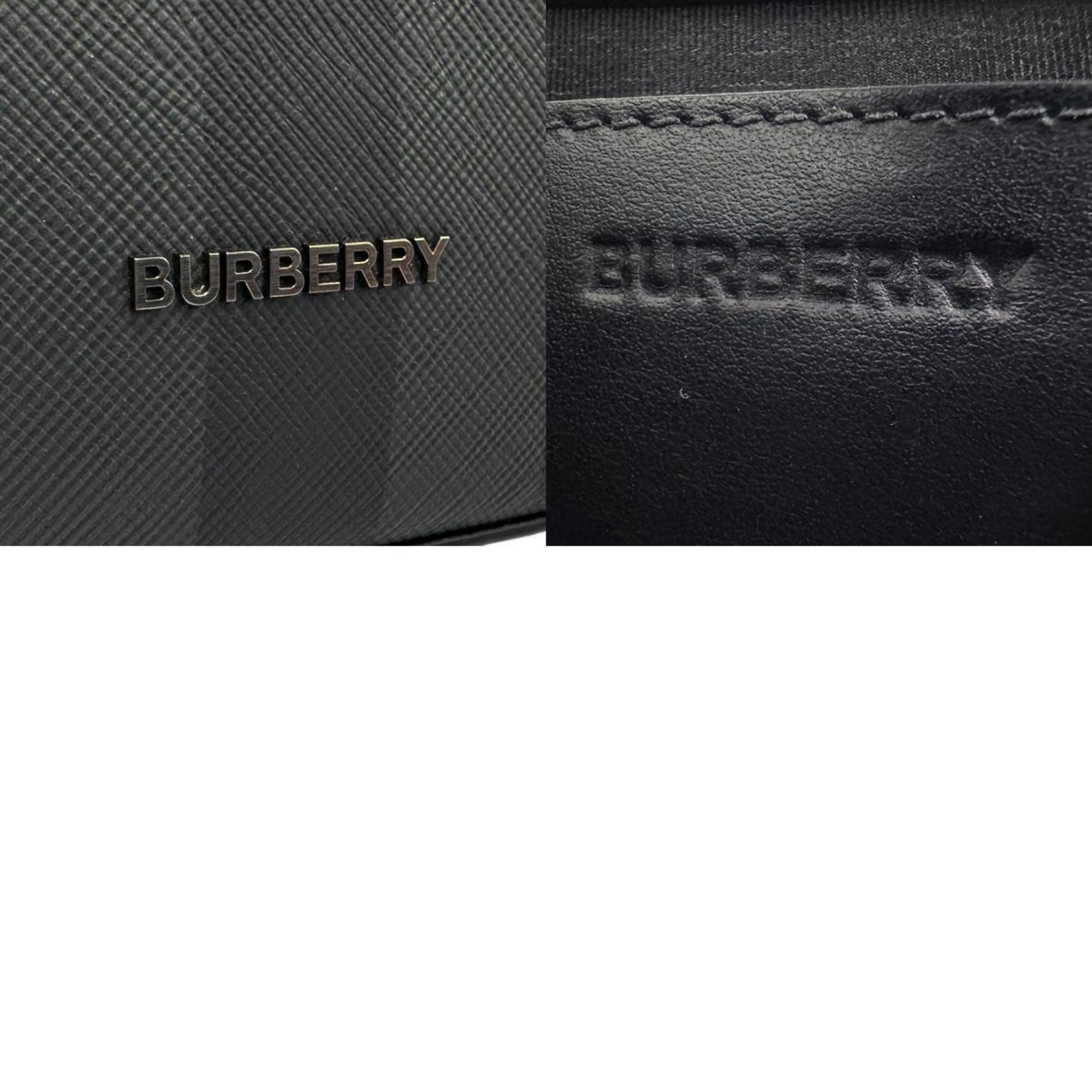 Burberry handbag shoulder bag leather grey black men women n0260