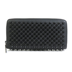 Christian Louboutin Round Long Wallet Leather Black Men's Women's R10124G