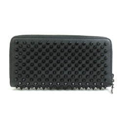 Christian Louboutin Round Long Wallet Leather Black Men's Women's R10124G