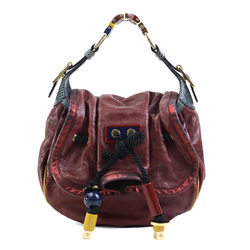 Louis Vuitton LOUIS VUITTON Handbag Monogram Kalahari PM Leather Bordeaux Gold Women's M97001 e59019g