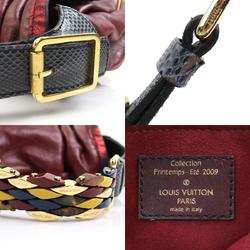 Louis Vuitton LOUIS VUITTON Handbag Monogram Kalahari PM Leather Bordeaux Gold Women's M97001 e59019g