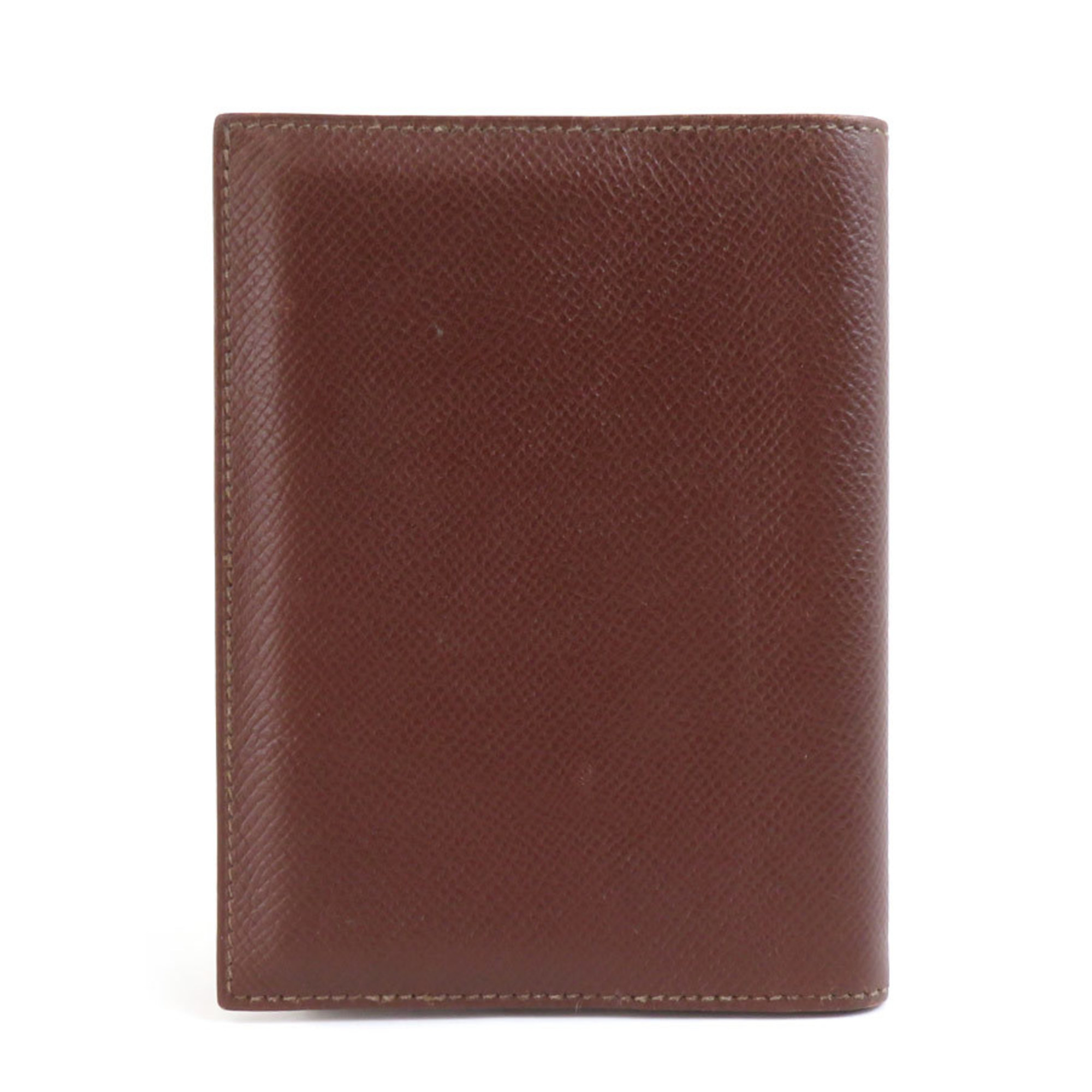 Hermes HERMES Notebook Cover Leather Dark Brown Men's Women's e58985g