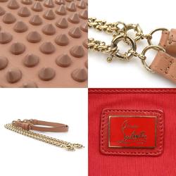 Christian Louboutin shoulder bag leather pink beige women's h30447k