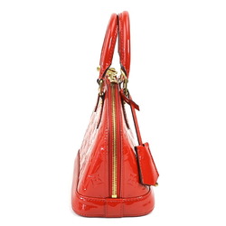 LOUIS VUITTON Handbag Shoulder Bag Monogram Vernis Alma BB Patent Leather Red Gold Women's M91771 e58979a