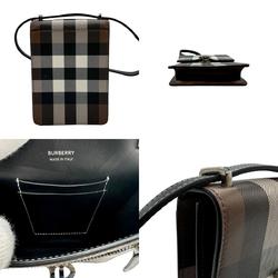 Burberry Robin Shoulder Bag Leather Brown Black White Silver Men's Women's n0253