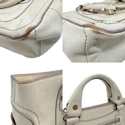 CELINE Boogie Bag Leather White Women's Handbag z2087