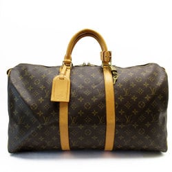 Louis Vuitton LOUIS VUITTON Handbag Travel Bag Monogram Keepall 50 Canvas Brown Gold Men's Women's M41426 w0633j