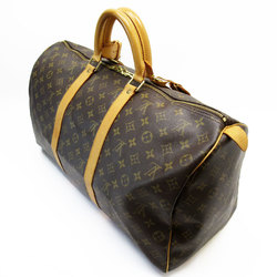 Louis Vuitton LOUIS VUITTON Handbag Travel Bag Monogram Keepall 50 Canvas Brown Gold Men's Women's M41426 w0633j