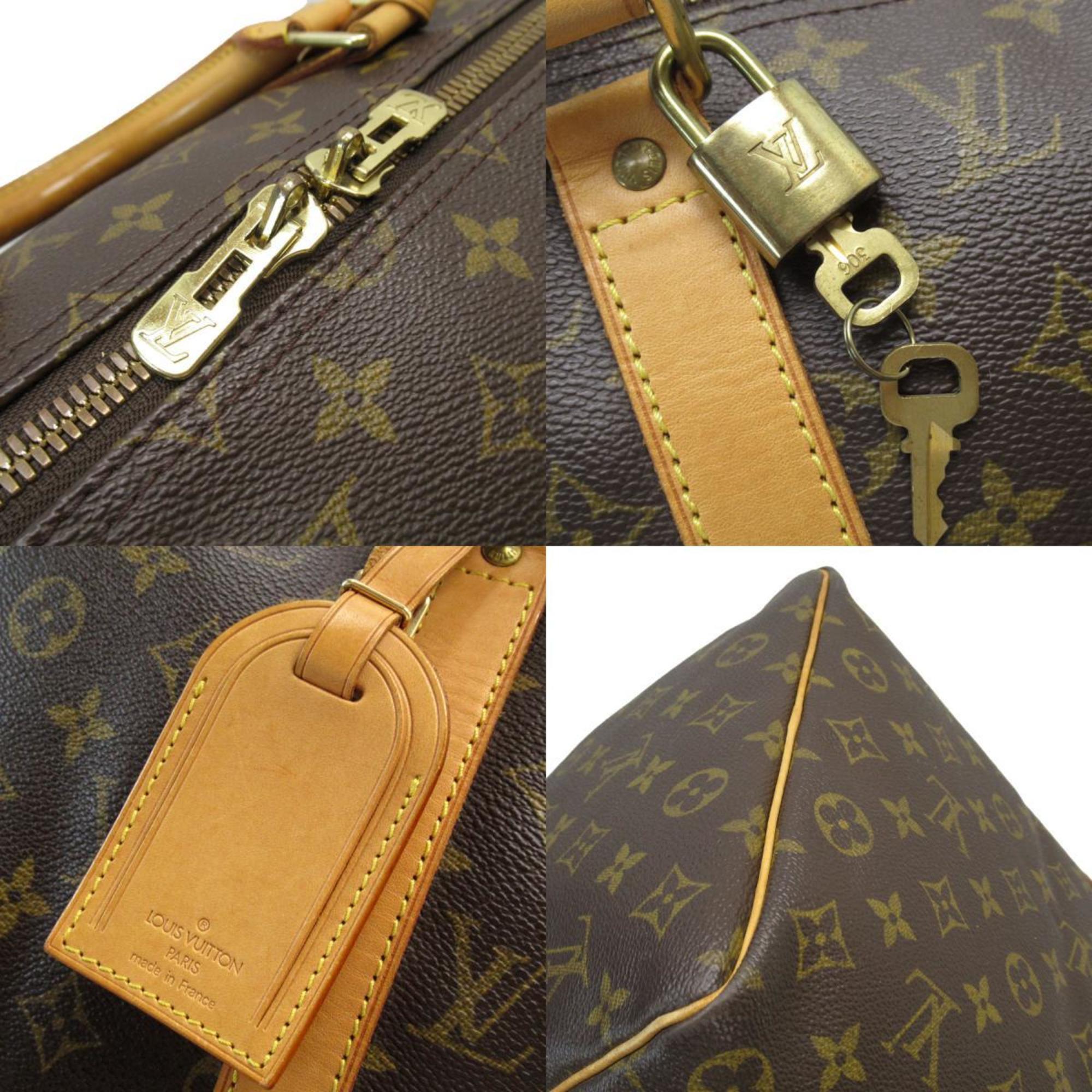 Louis Vuitton LOUIS VUITTON Handbag Travel Bag Monogram Keepall 50 Canvas Brown Gold Men's Women's M41426 w0633j