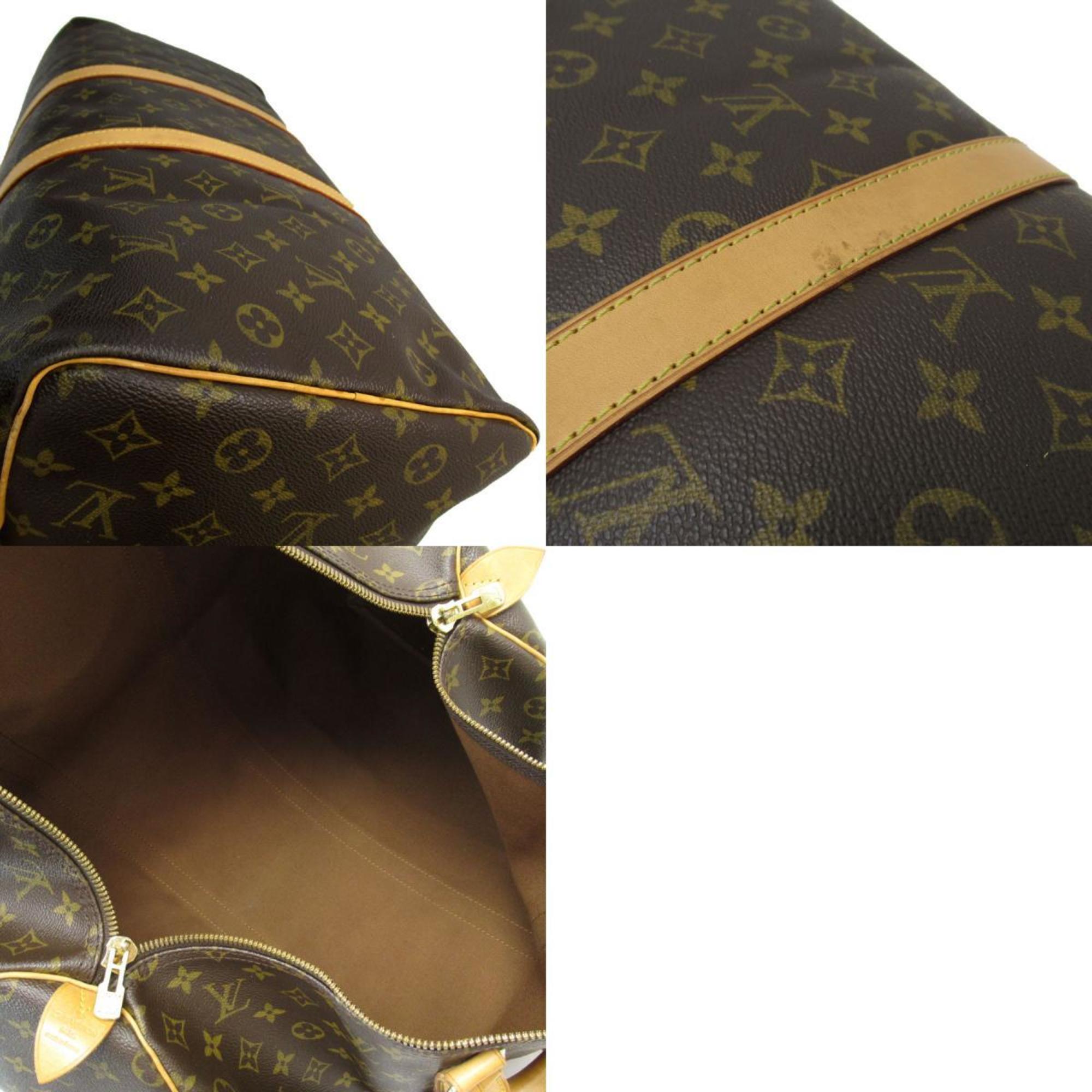 Louis Vuitton LOUIS VUITTON Handbag Travel Bag Monogram Keepall 50 Canvas Brown Gold Men's Women's M41426 w0633j