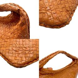 BOTTEGA VENETA Shoulder Bag Intrecciato Embossed Leather Orange Brown Women's z2176