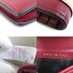 MARNI Bi-fold wallet Leather Brown x Pink Wine Red Women's a0455