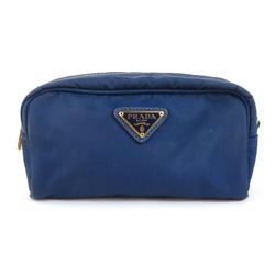 PRADA Pouch Nylon Blue Men's Women's a0456