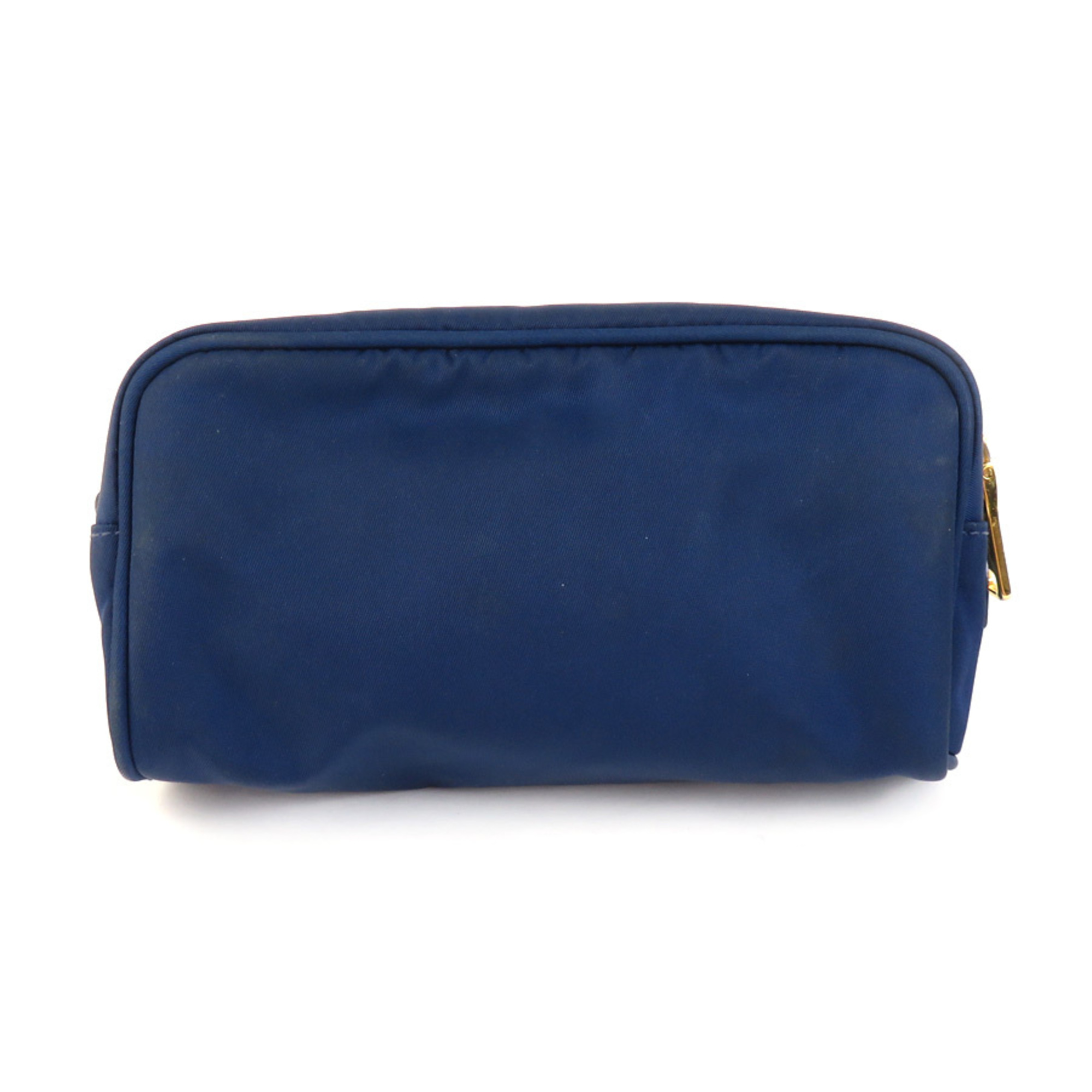 PRADA Pouch Nylon Blue Men's Women's a0456