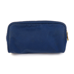 PRADA Pouch Nylon Blue Men's Women's a0456