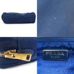 PRADA Pouch Nylon Blue Men's Women's a0456