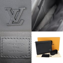 LOUIS VUITTON Louis Vuitton LV Aerogram Voyage Shoulder Bag M59329 Calf Leather Black Second