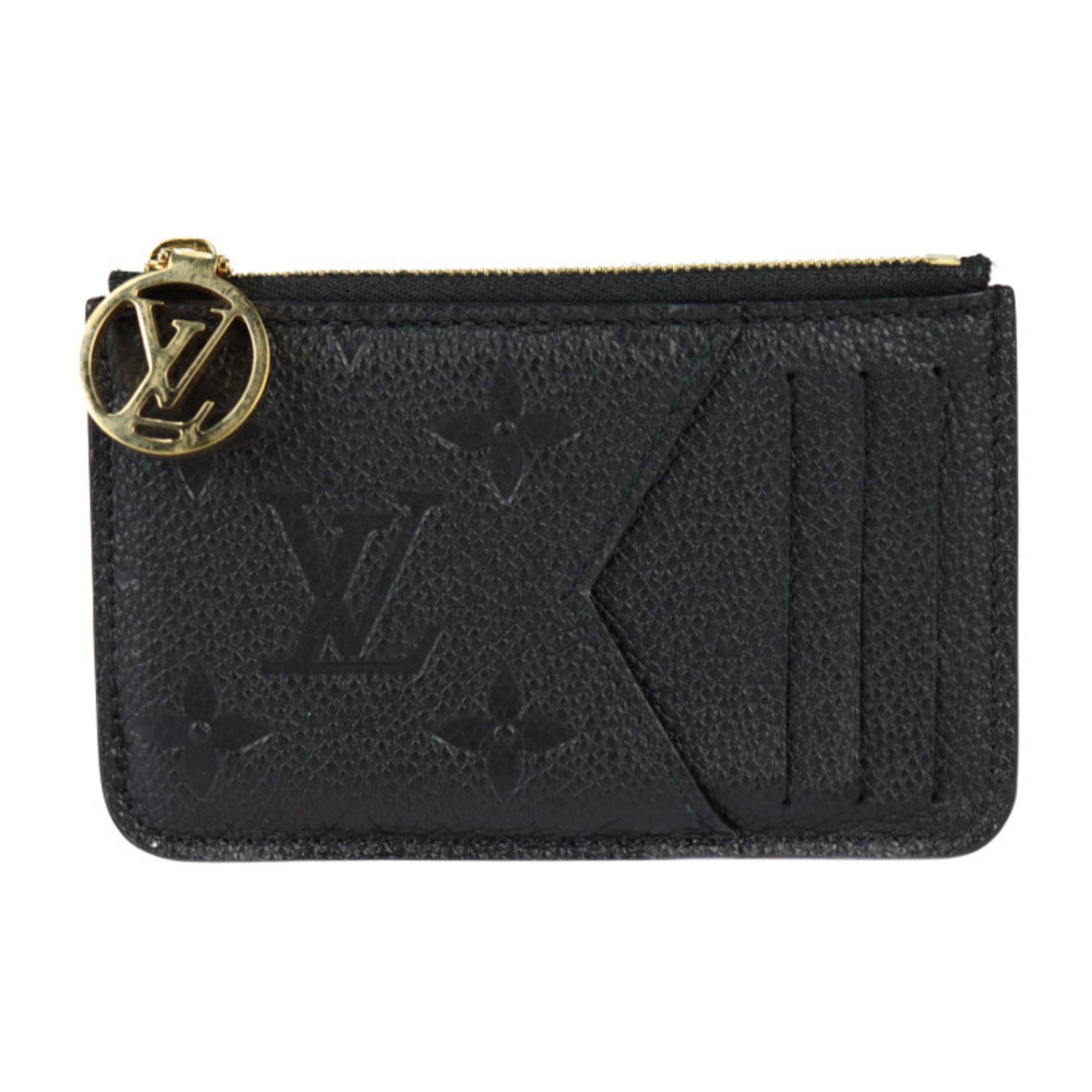 LOUIS VUITTON Louis Vuitton Porte Carte Romy Wallet/Coin Case M81883 Monogram Empreinte Black Coin Purse Business Card Case/Card Fragment