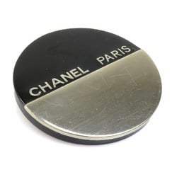 CHANEL Brooch Plastic Metal Black Silver Women's e58988a