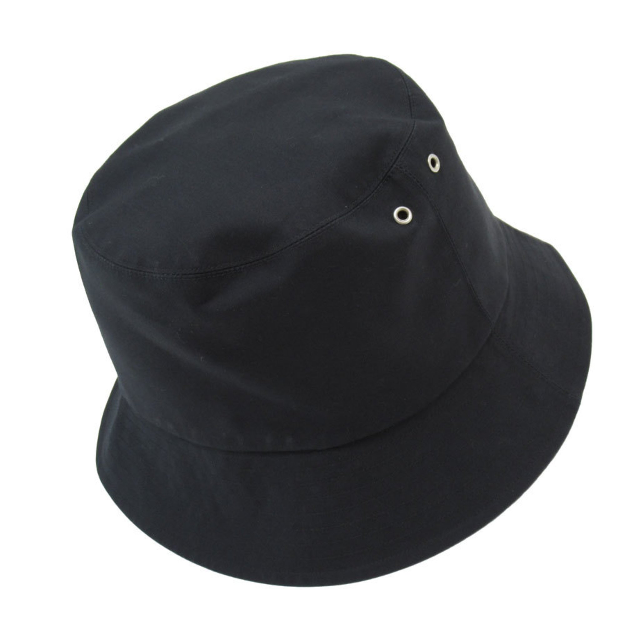 Christian Dior Hat Bucket Teddy-D Bob Polyester Cotton Black Silver Women's w0657i