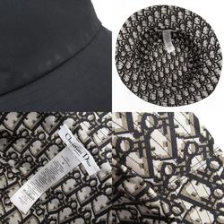 Christian Dior Hat Bucket Teddy-D Bob Polyester Cotton Black Silver Women's w0657i