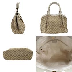 GUCCI Handbag GG Canvas Leather Brown x Light Beige Women's 211944 n0271