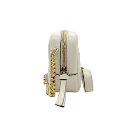 Versace Medusa Shoulder Bag Leather Off-White Gold Women's n0246