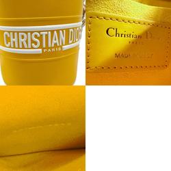 Christian Dior Shoulder Bag Handbag Vibe Bucket Leather Yellow Women's z2217