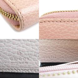 GUCCI Round Long Wallet GG Marmont Leather Pink Beige Gold Women's 456117 e59002f