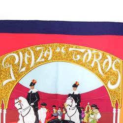 Hermes Scarf Muffler Carre 90 Plaza de Toros Bullring Silk Multicolor Women's r10128k