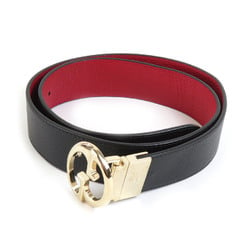 GUCCI Belt Leather Metal Black Gold Men's 450000 e59003a