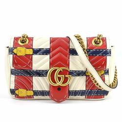 GUCCI Shoulder Bag GG Marmont Leather Multicolor Women's 443497 a0448