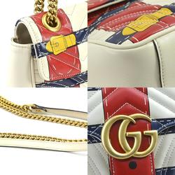 GUCCI Shoulder Bag GG Marmont Leather Multicolor Women's 443497 a0448