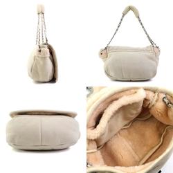 CHANEL Shoulder Bag 2.55 Mouton Fur Light Beige Women's e58975a