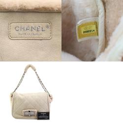 CHANEL Shoulder Bag 2.55 Mouton Fur Light Beige Women's e58975a