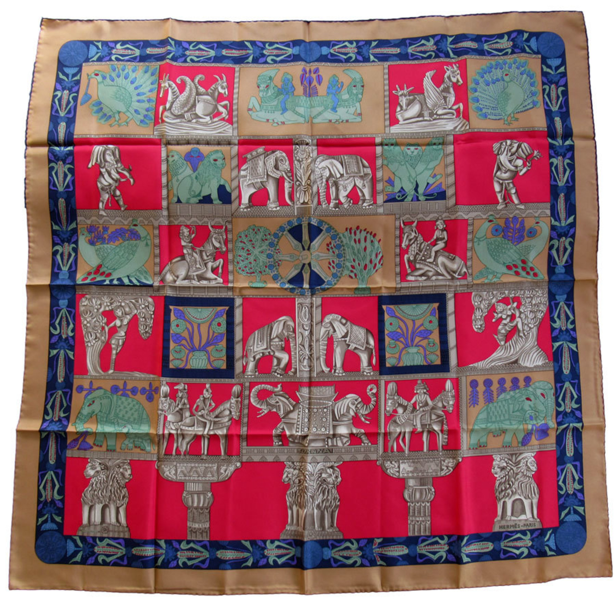 Hermes HERMES Scarf Muffler Carre 90 TORANA Silk Multicolor Women's w0658g